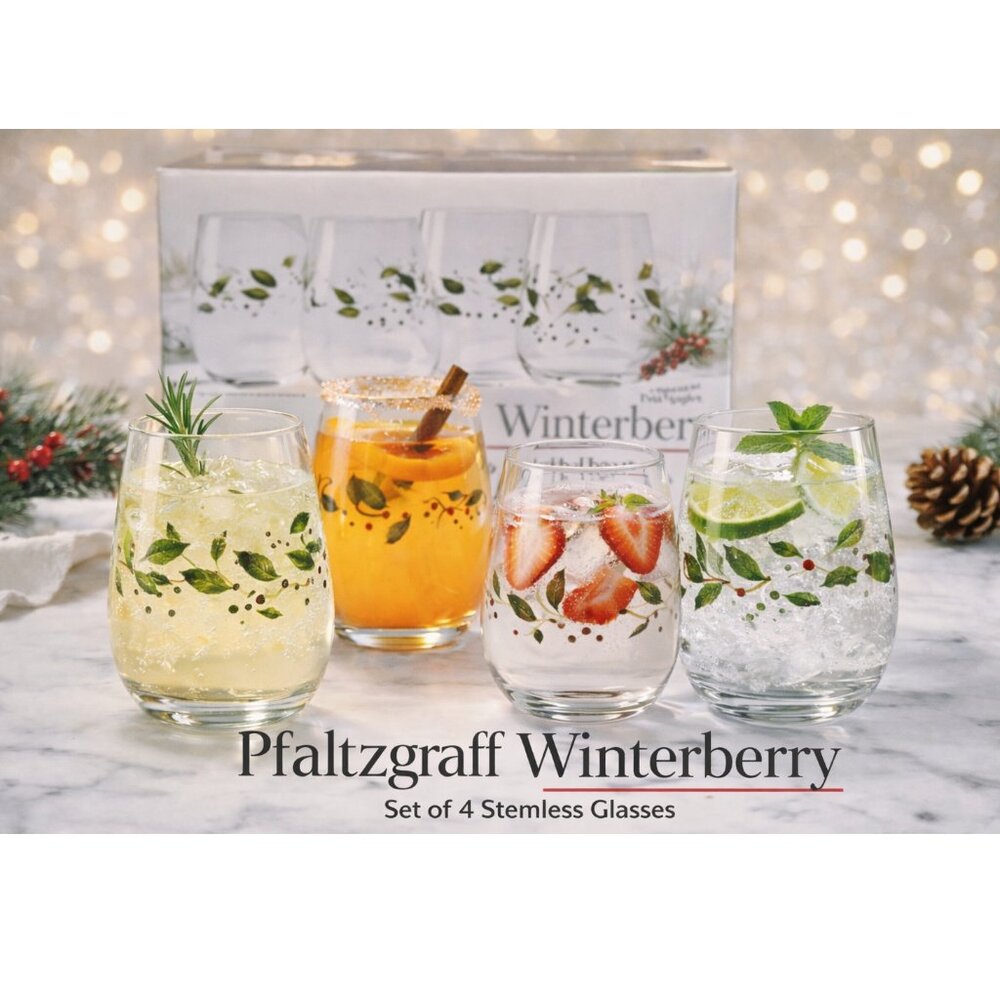 Pfaltzgraff - Winterberry Set of 4 Wine Glasses